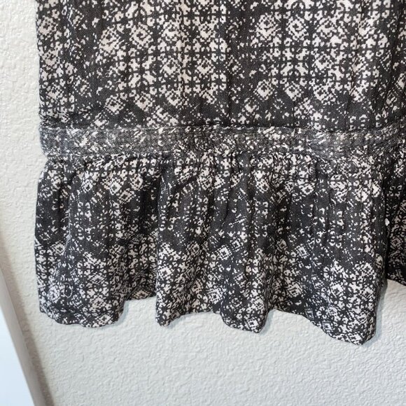 Maje Button Down Shirtdress Small Black & Gray Metallic Accents - Picture 8 of 10